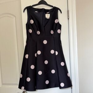 Kate Spade Black Dress with Pink Polka Dots